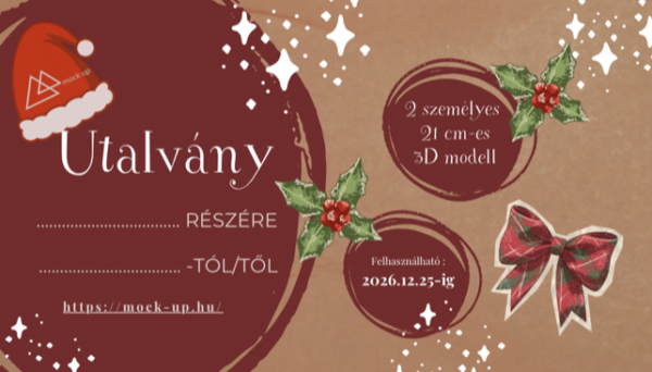Karácsonyi Mock-up Ajándékutalvány – Örök emlék